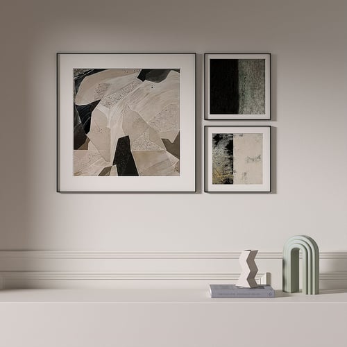 Modern Wabi Sabi Abstract Framed Wall Art Set 3D model