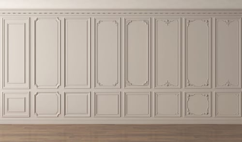 Classic Decorative Wall Panel Molding Plaster Set 3D model