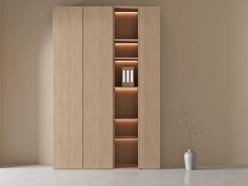 Modern Song Aesthetic Wooden Storage Display Cabinet 3D model