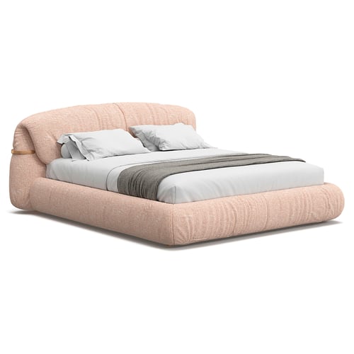 Modern Minimalist Upholstered Double Bed 3D model