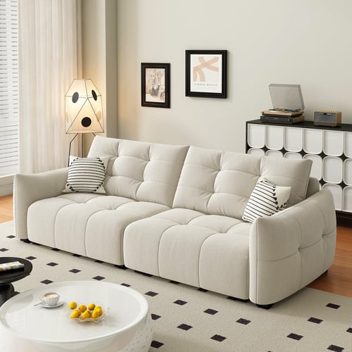 Modern Cream Fabric Sofa Set Living Room 3D model