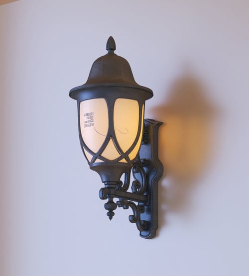 European Style Outdoor Vintage Wall Lamp 3D model