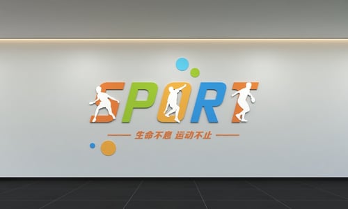 Modern Sport Culture Wall Decor Panel 3D model