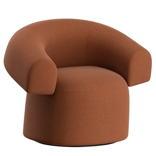 Modern Upholstered Fabric Swivel Armchair 3D model