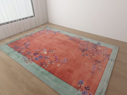 Modern Floral Pattern Colorful Decorative Carpet 3D model