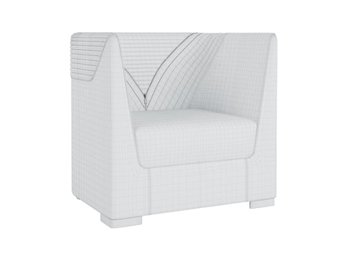 Modern Luxury Single Fabric Armchair 3D model