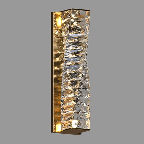 Modern Luxury Crystal Brass Wall Lamp 3D model