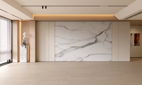 Modern Cream Style Living Room Marble Background Wall 3D model
