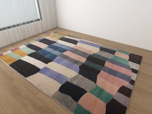 Colorful Geometric Bauhaus Style Area Rug 3D model