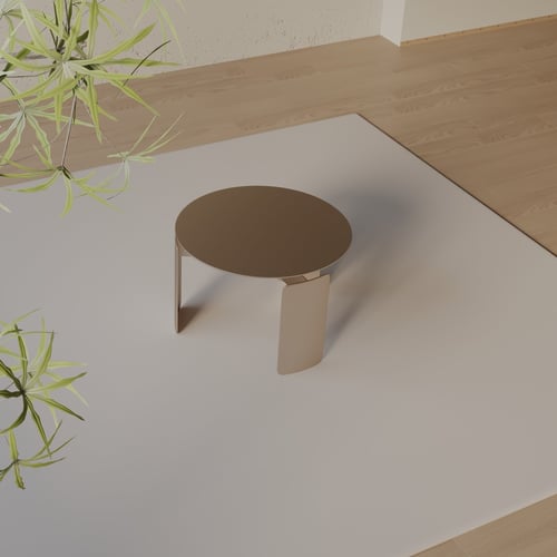 Modern Minimalist Round Metal Side Table 3D model