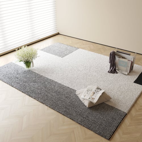 Modern Minimalist Geometric Pattern Area Rug 3D model