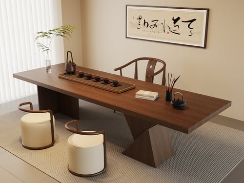 New Chinese Style Tea Room Furniture Set 3D model