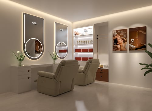 Modern Scalp Care Beauty Salon Interior Scene 3D model
