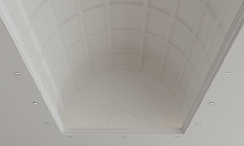 European Style Arched Decorative Plaster Ceiling 3D model
