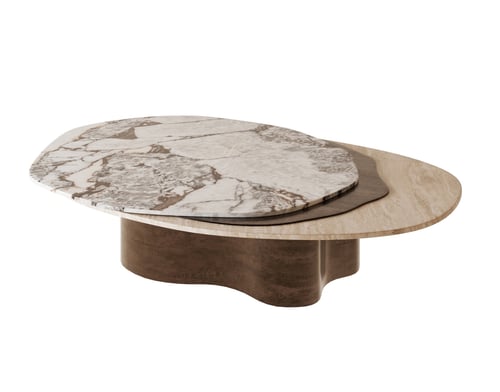 Modern Luxury Irregular Marble Coffee Table 3D model