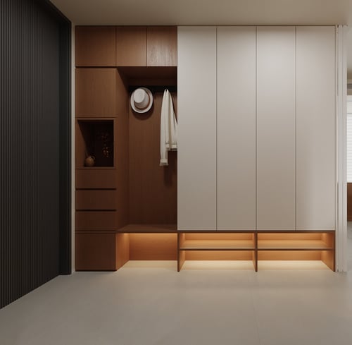 Modern Hallway Entry Storage Cabinet Wardrobe 3D model