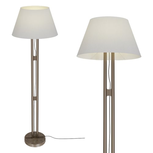 Modern Cream Style Pleated Shade Floor Lamp 3D model