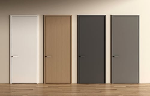 Modern Minimalist Single Interior Door Set 3D model