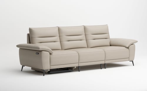 Modern 3-Seater Electric Recliner Leather Sofa 3D model