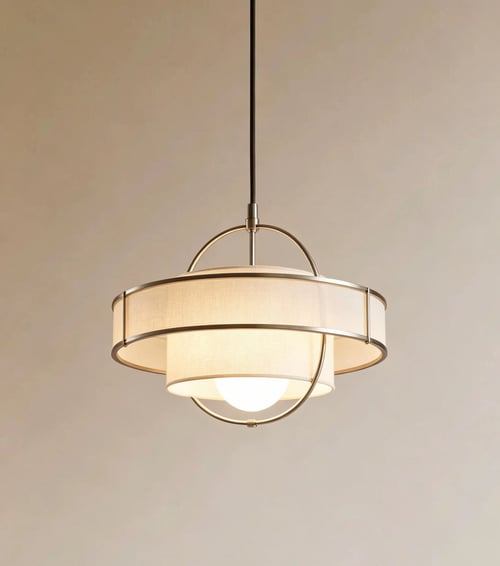 Modern Fabric Shade Ceiling Pendant Lamp 3D model