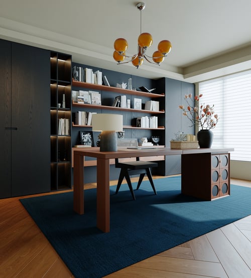 Mid-Century Modern Home Office Study Room 3D model