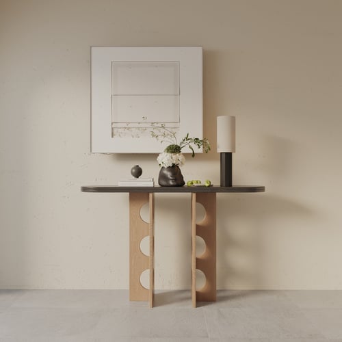 Modern Minimalist Wooden Console Table Entryway Furniture 3D model