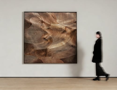 Modern Textured Abstract Framed Wall Art 3D model