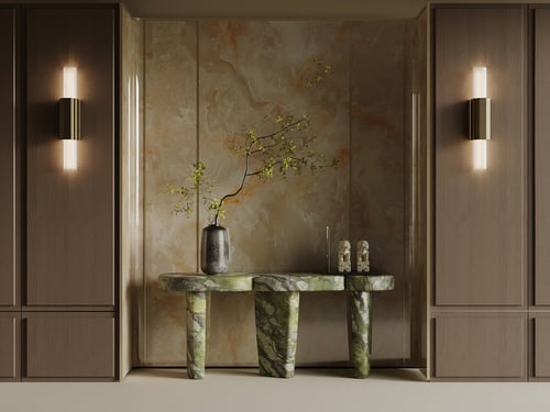Modern Luxury Marble Console Table Entryway Scene 3D model