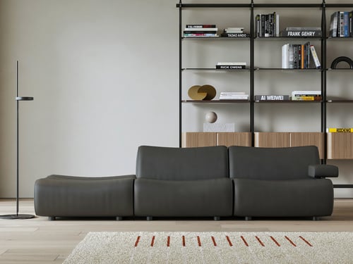 Modern Poliform Modular Leather Sofa Set 3D model