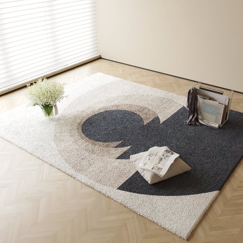 Modern Abstract Geometric Plush Carpet 3D model