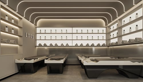 Modern Minimalist Beauty Salon Hair Washing Room 3D model