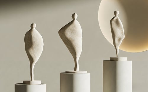 Abstract Plaster Wabi Sabi Sculpture Set 3D model