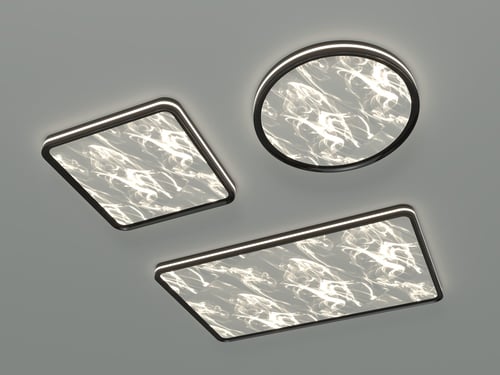 Modern Luxury LED Ceiling Lamp Set 3D model