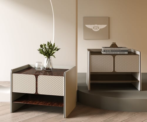 Modern Luxury Bentley Bedside Side Table Set 3D model