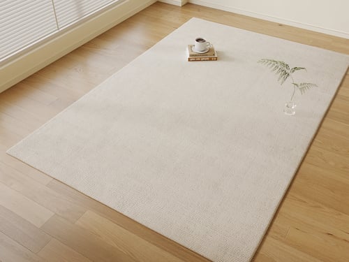 Modern Minimalist Beige Textured Carpet 3D model