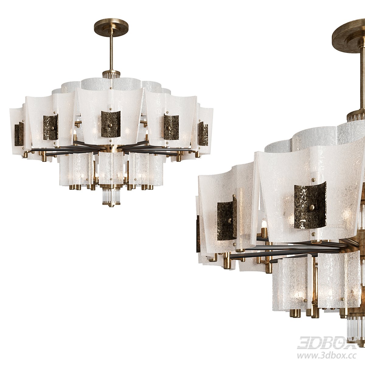 Modern Ceiling Lamp 3D Model 3D model - front view