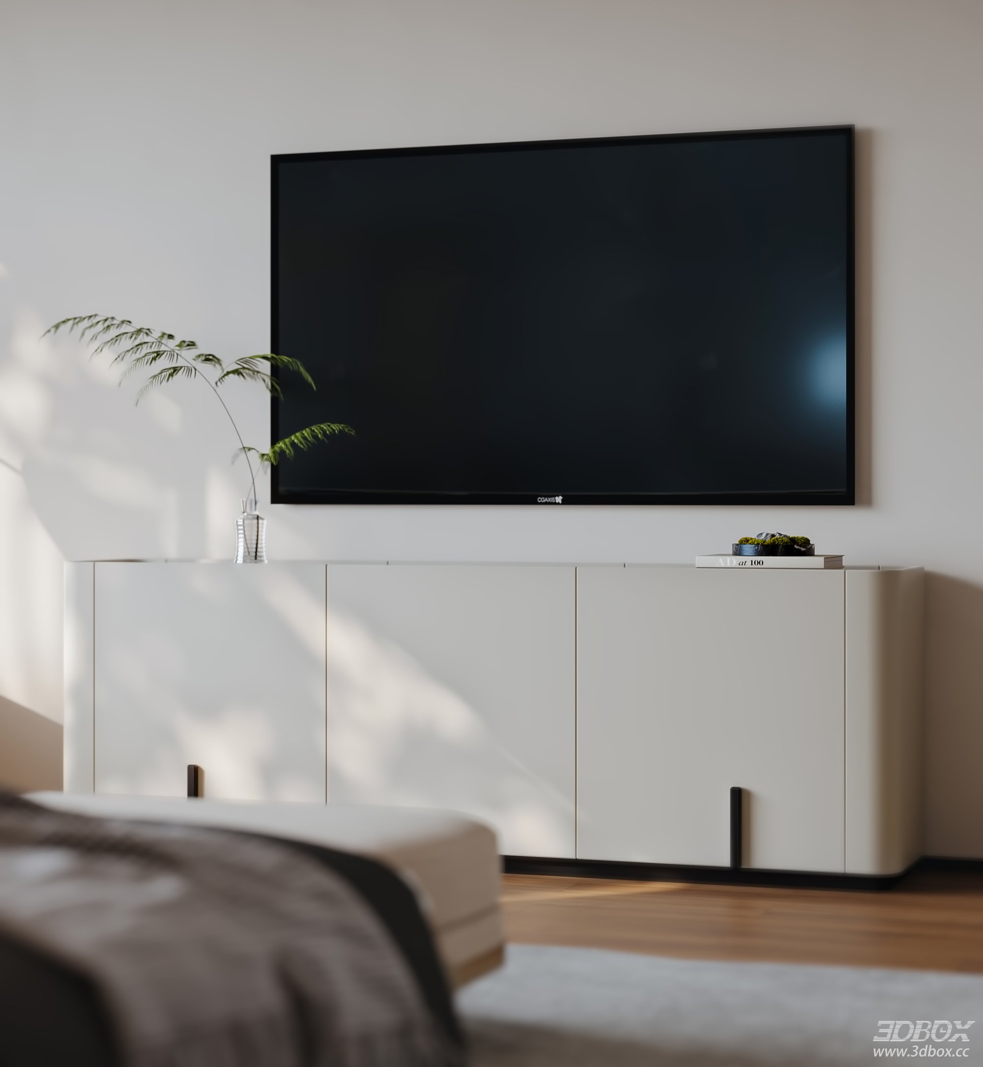 Modern Bedroom 3D Model 3D model - thumbnail 2