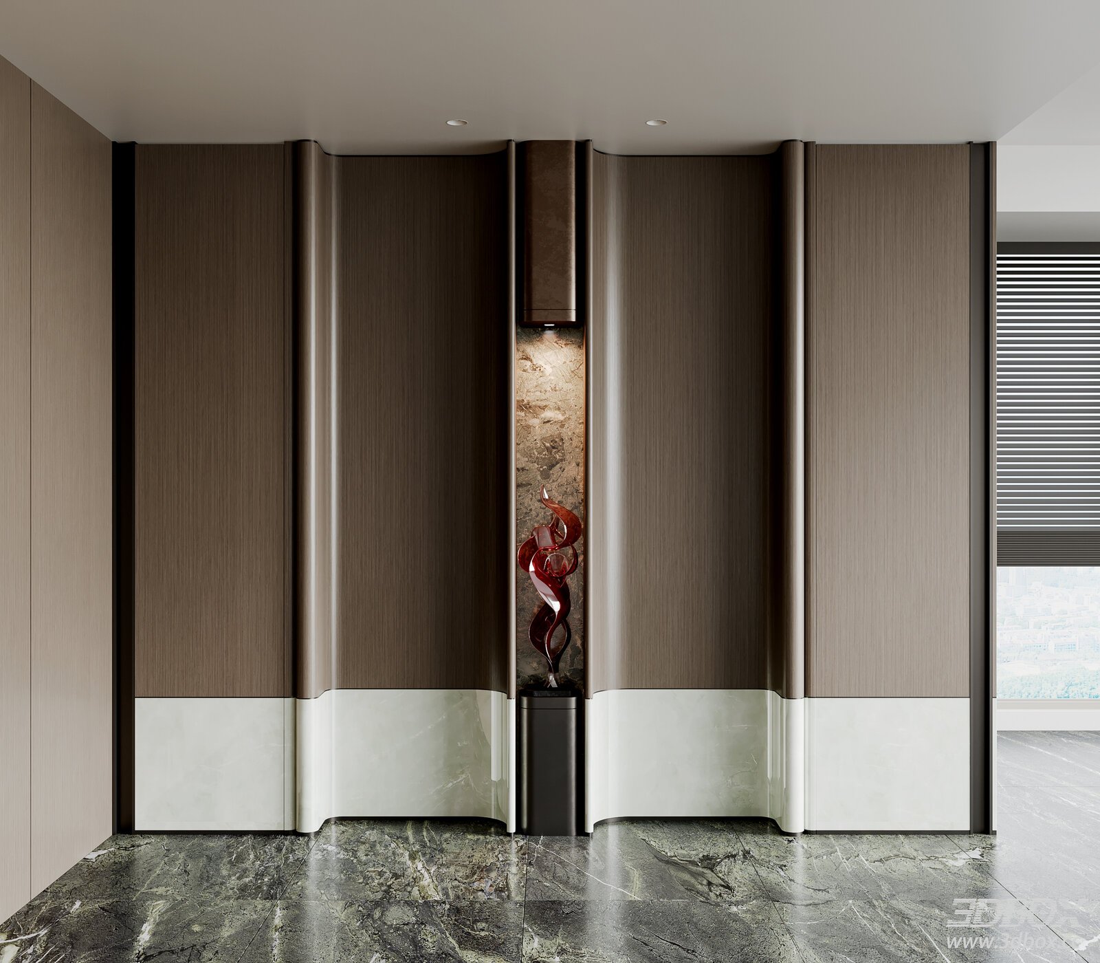 Modern Italian Entryway 3D Model 3D model - thumbnail 1