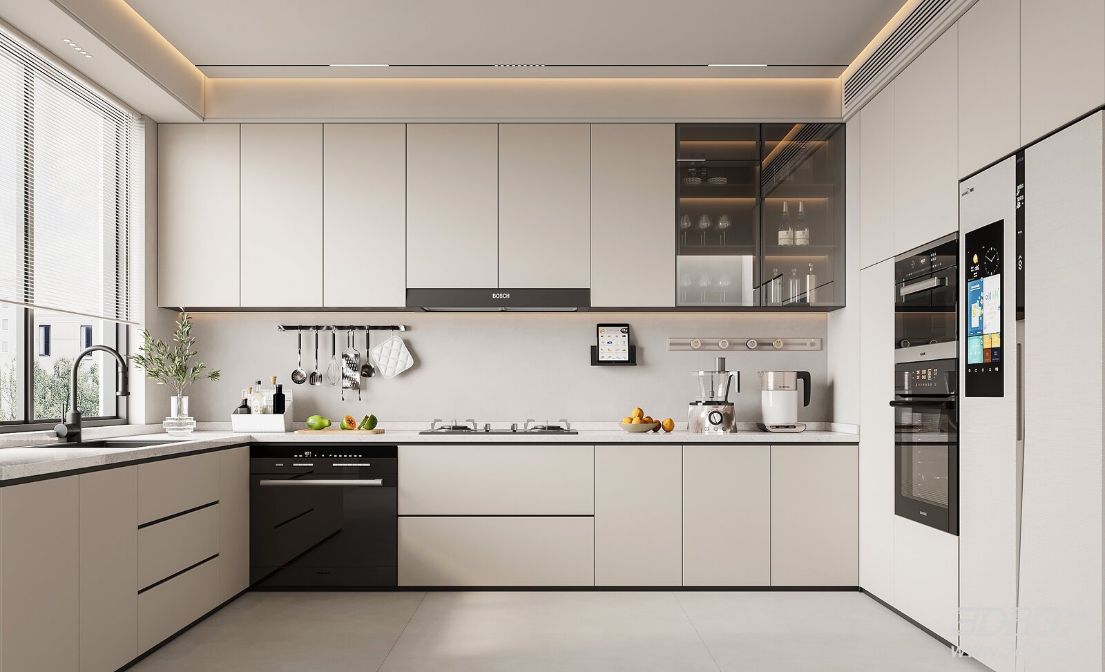 Modern Kitchen 3D Model 3D model - front view