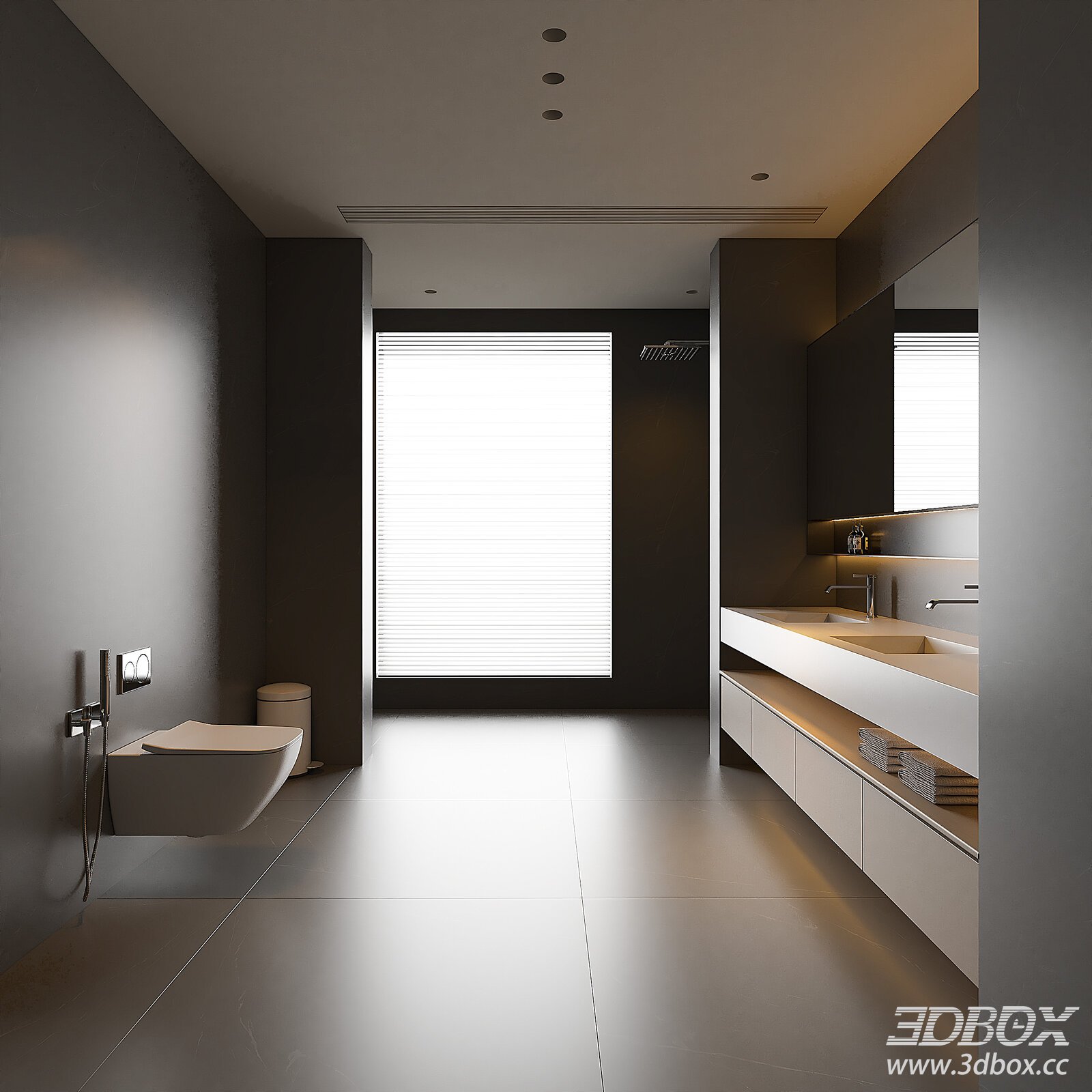 Modern Bathroom 3D model - thumbnail 1
