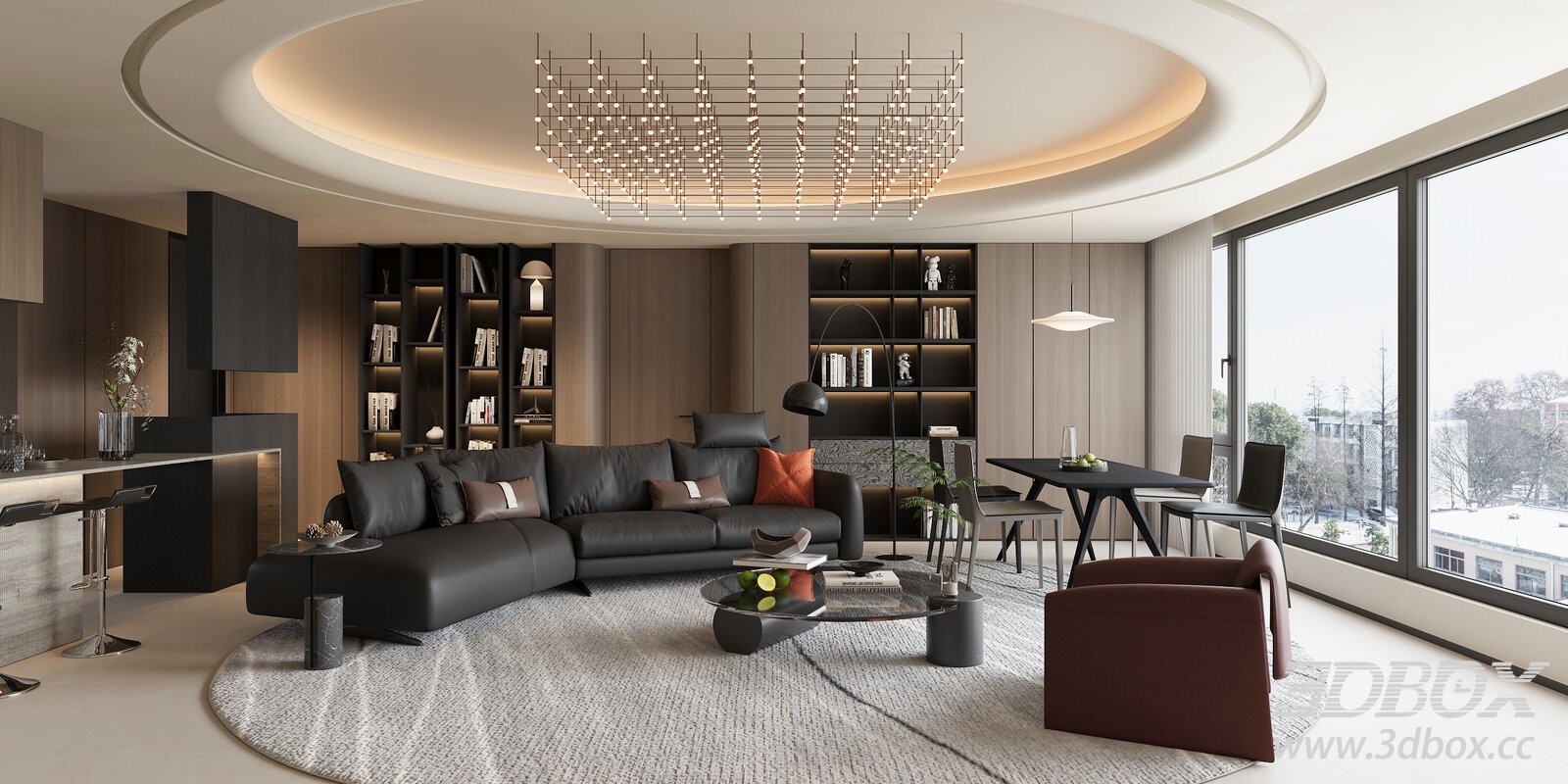 Italian Living Room 3D model - thumbnail 1