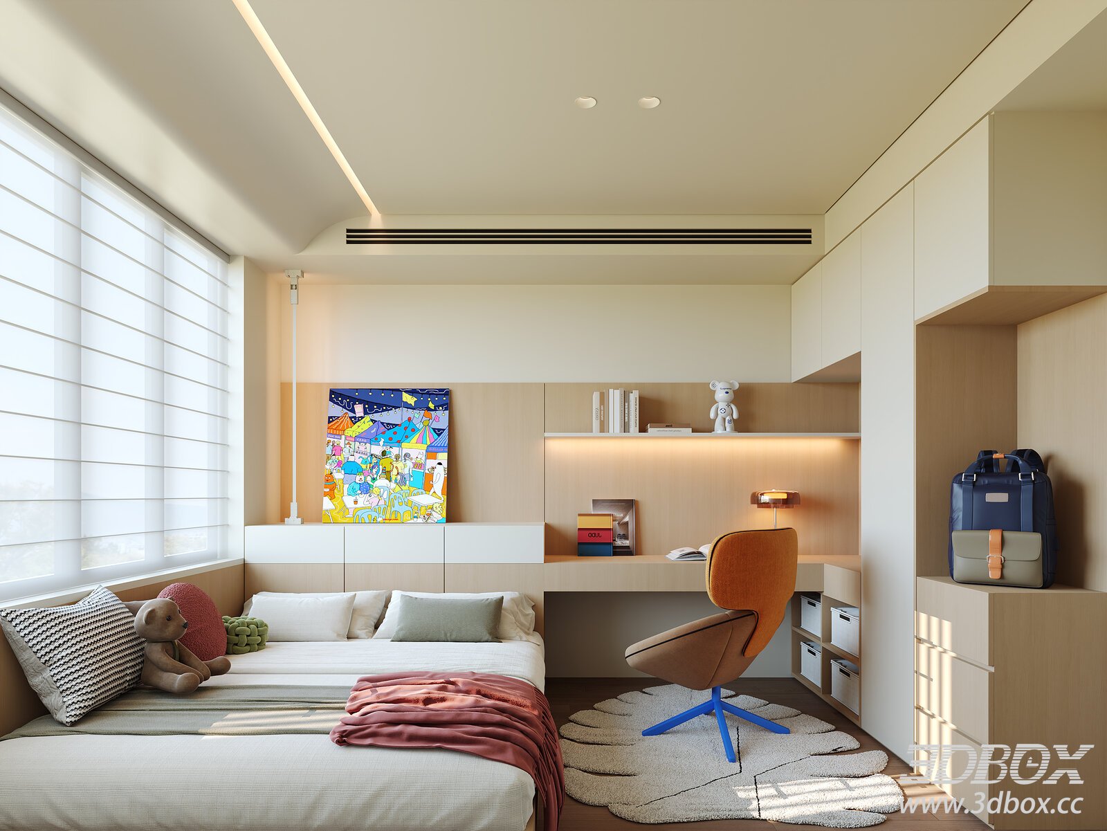 Bedroom 3D model - thumbnail 1