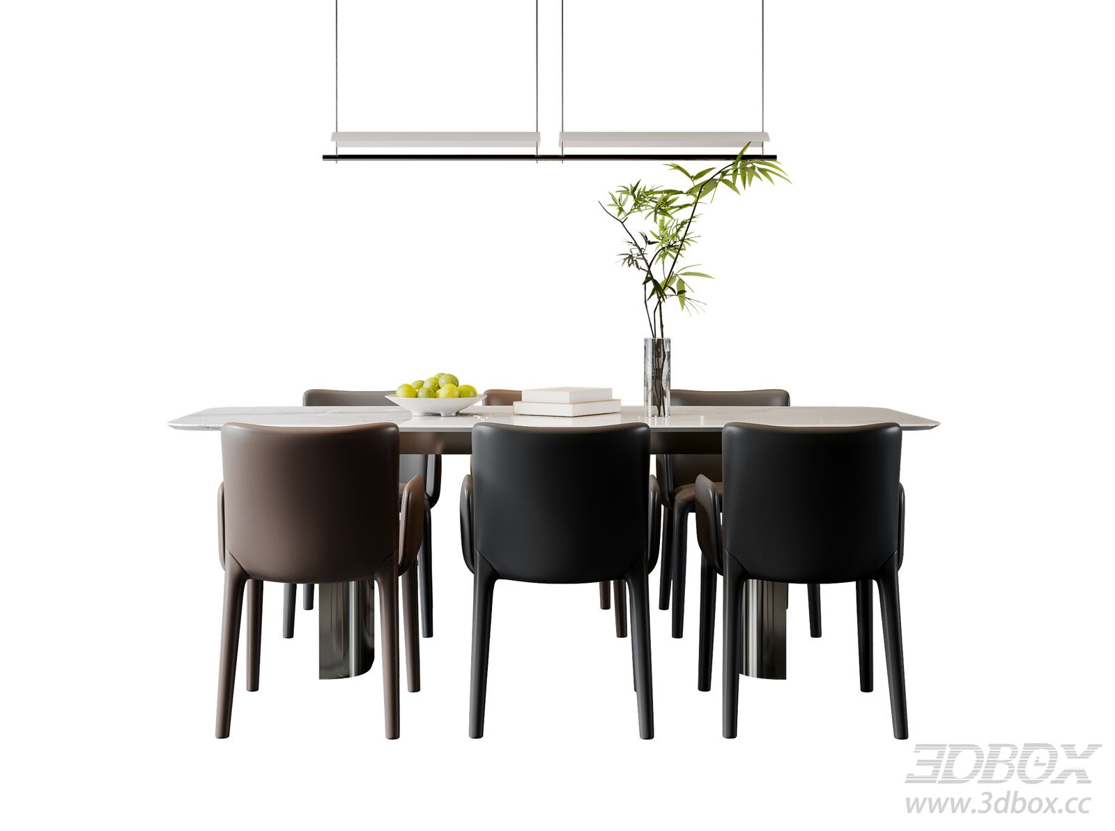 Modern Italian Dining Table 3D model - thumbnail 1