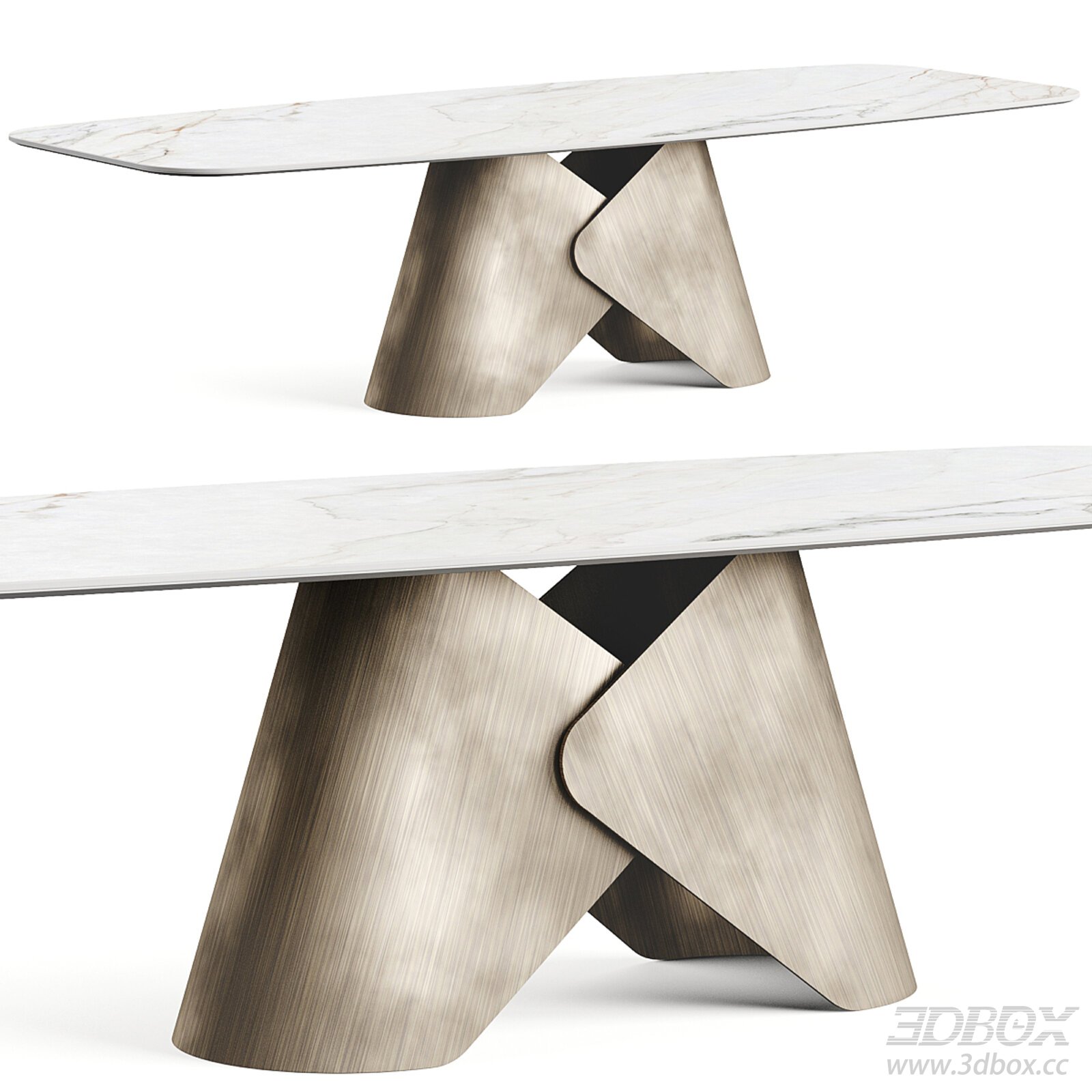 Cattelan Modern Dining Table 3D model - thumbnail 1