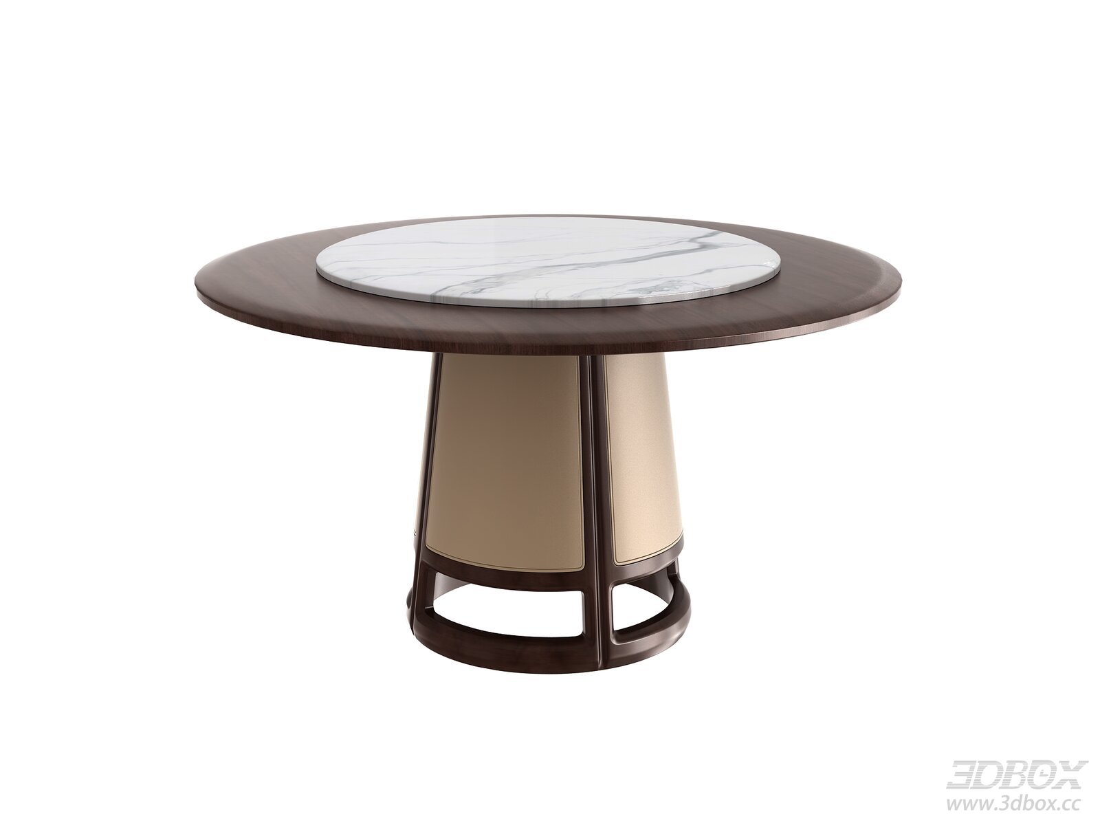 New Chinese Dining Table 3D model - front view