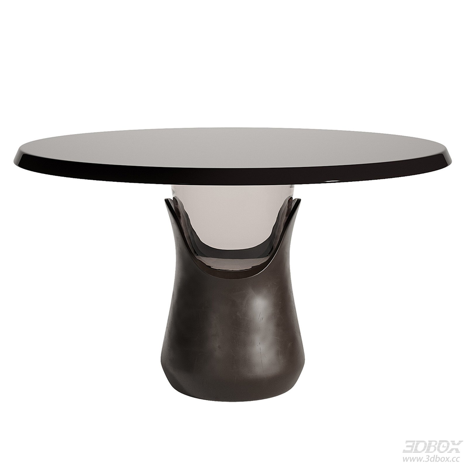 Modern Dining Table 3D model - front view