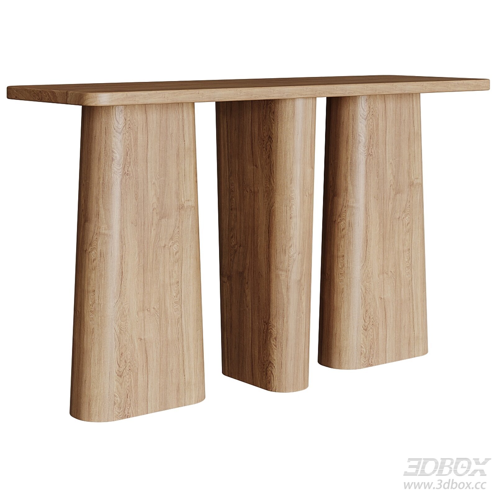 Oak Side Table 3D model - thumbnail 1