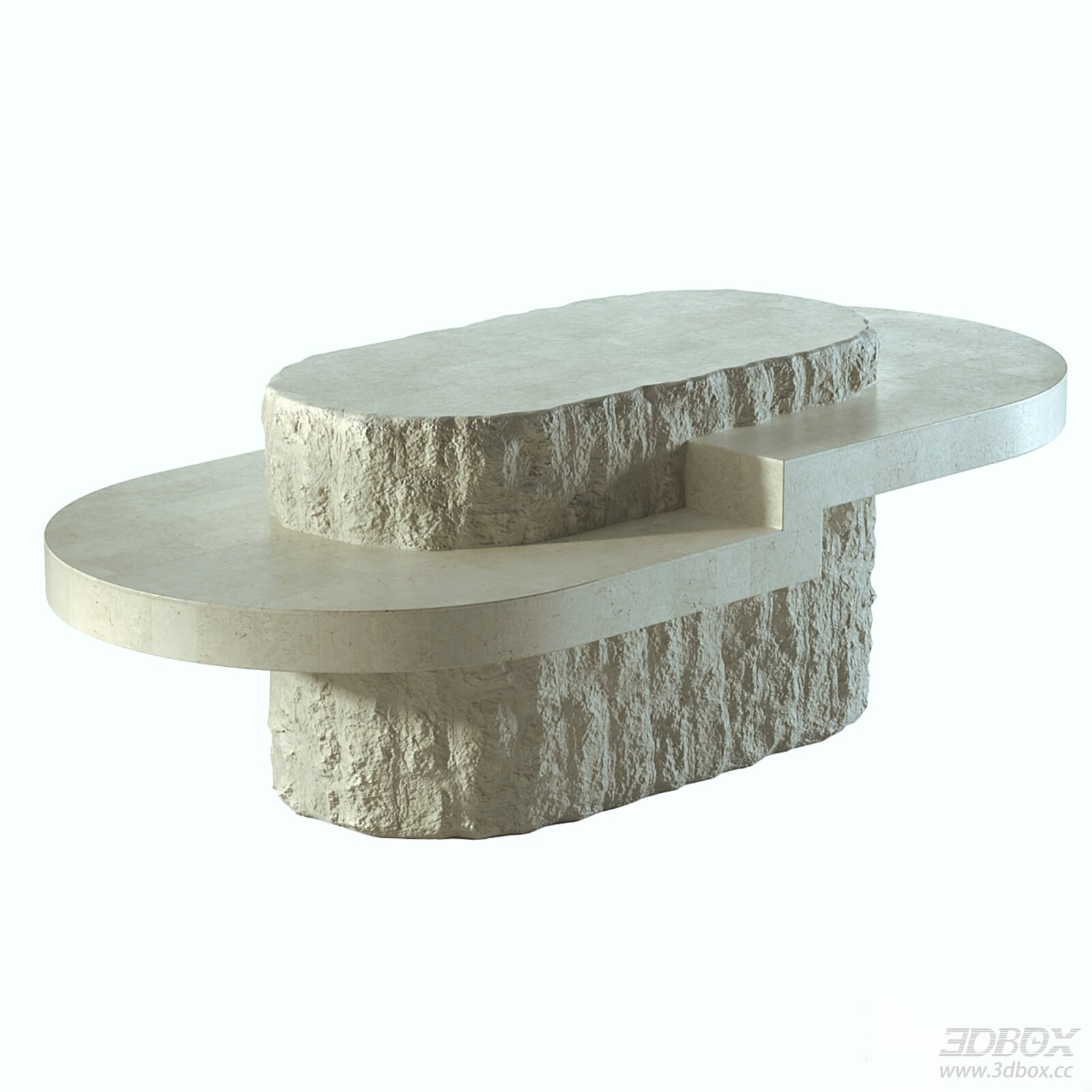 Arena - Table En Gold 3D model - front view