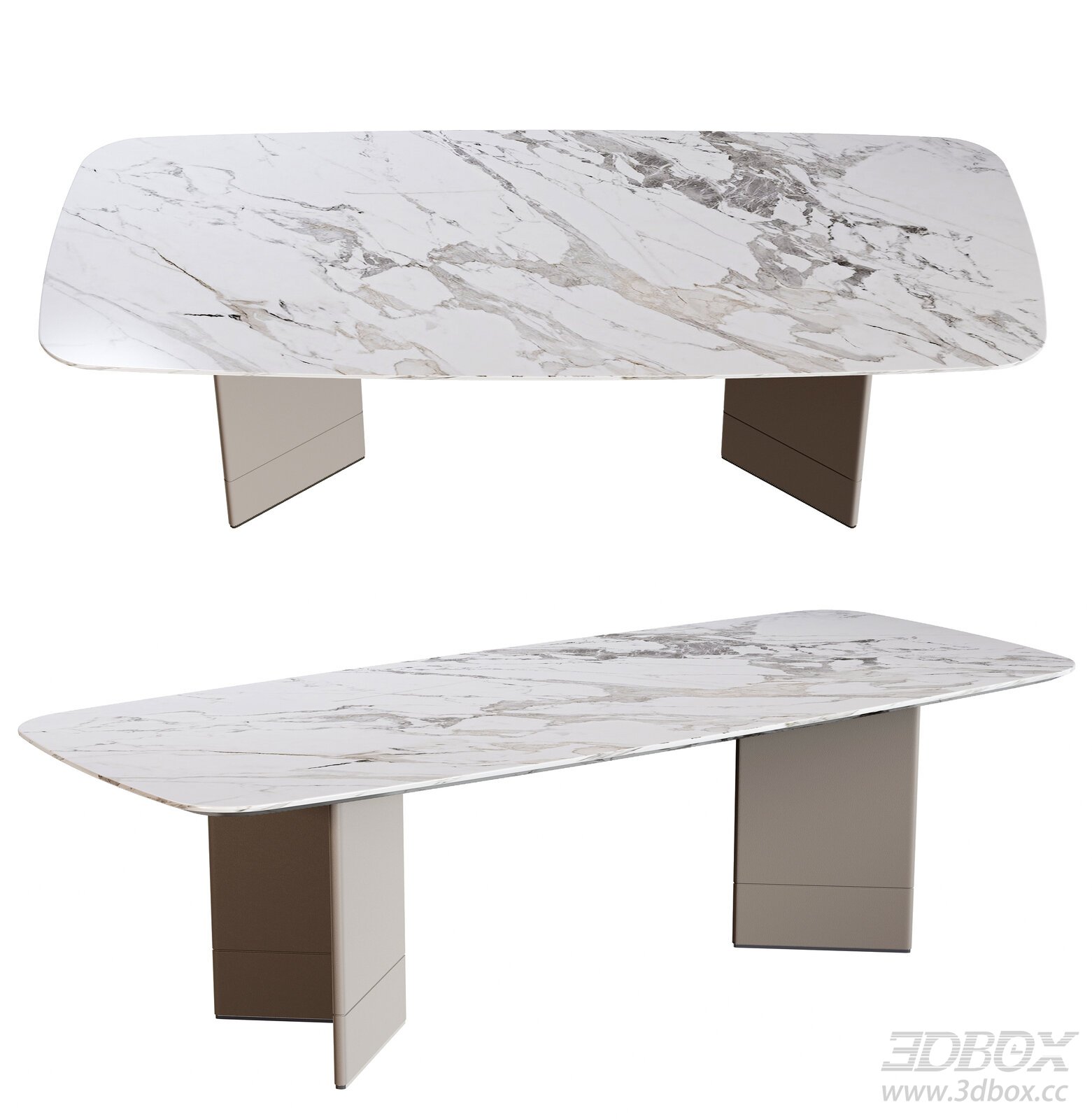Modern Dining Table 3D model - thumbnail 1