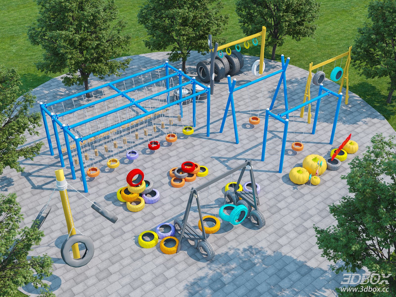 Tire Playground 3D model - thumbnail 1